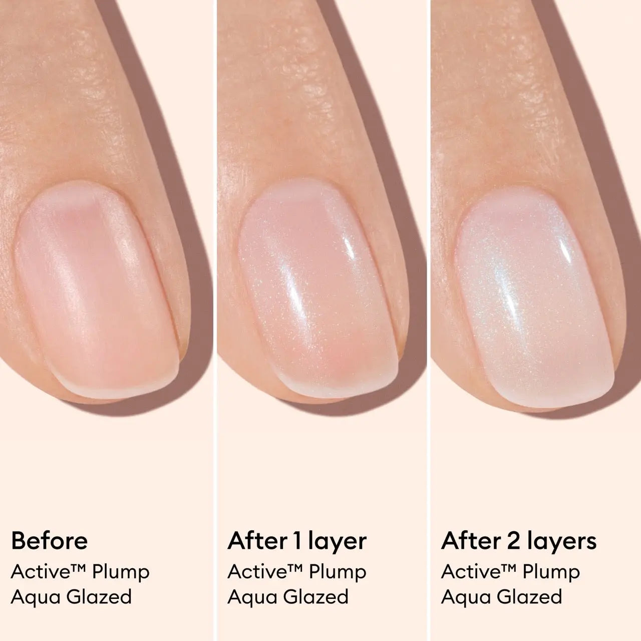 Manucurist Active Plump Aqua Glazed - Nail Strengthener & Enhancer - Volumizing Effect for Fuller Nails